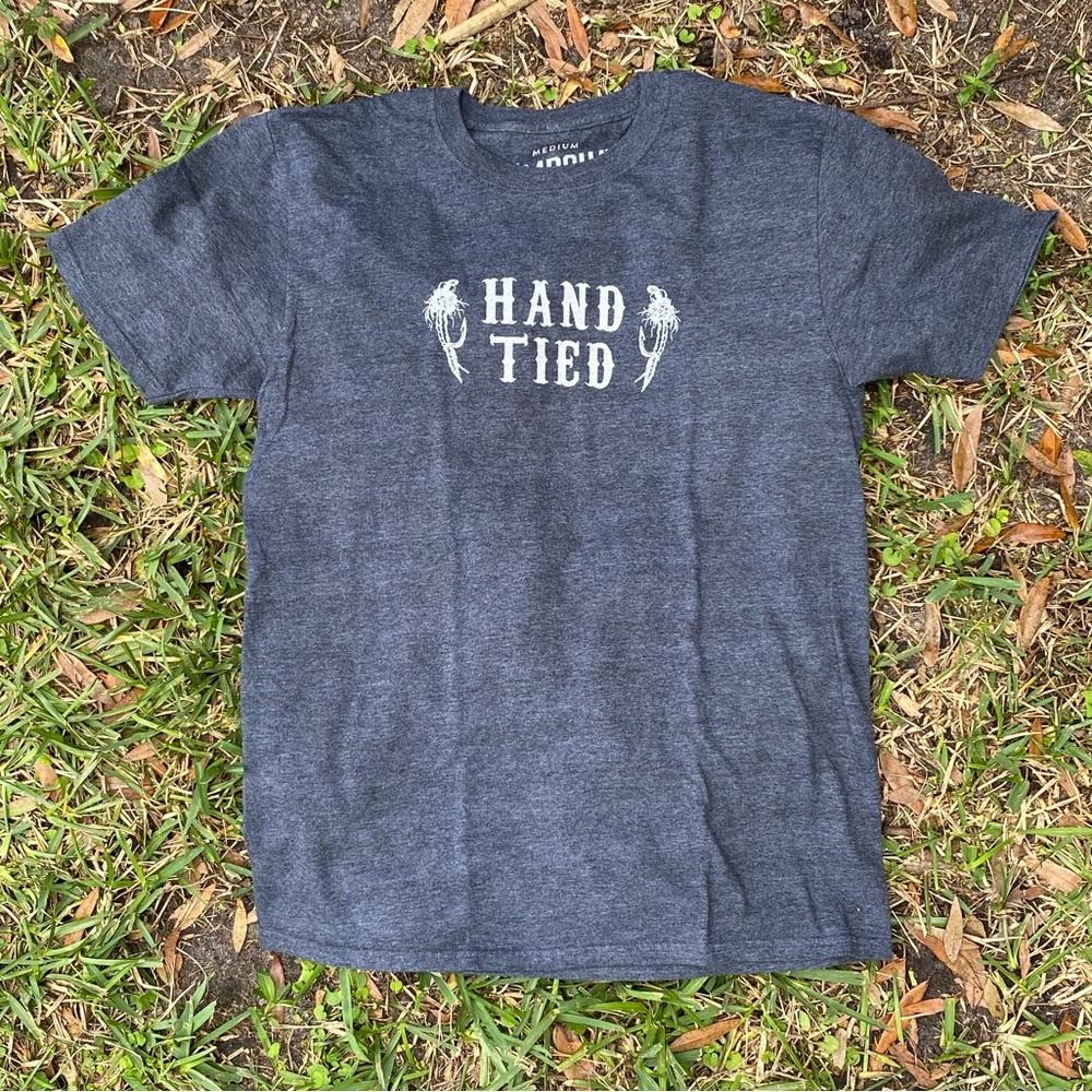 Umpqua Hand Tied Fly Fishing Short Sleeve Shirt M Gray